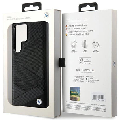 BMW BMHCS24L23RCGPK S24 Ultra S928 black/black hardcase Signature Leather Crossing Lines Pattern_7