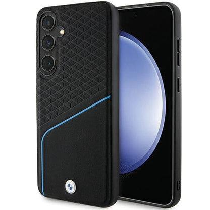 BMW BMHMS24M23RDCLK S24+ S926 black/black hardcase Signature Leather Textured &amp; Line MagSafe_0