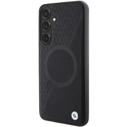 BMW BMHMS24M23RTPK S24+ S926 black/black hardcase Signature Leather Half Textured &amp; Circle MagSafe_1