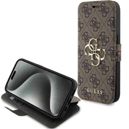 Guess 4G Metal Logo case for iPhone 15 Pro - brown_0