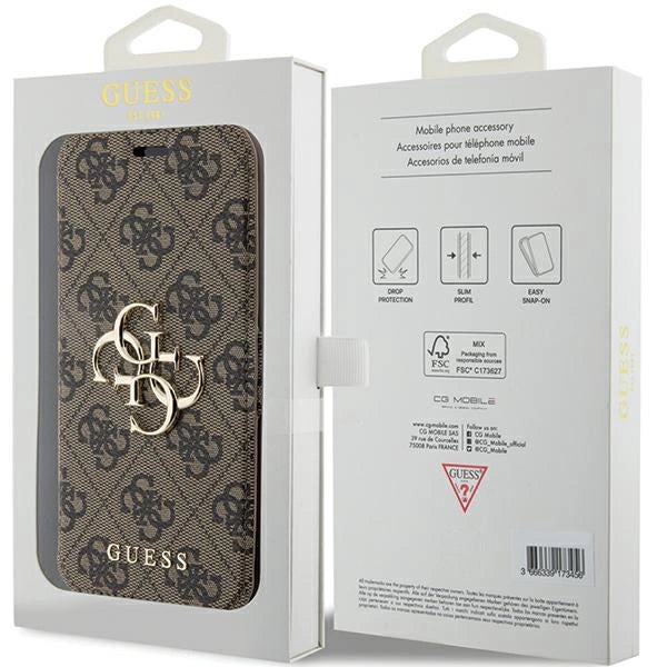 Guess 4G Metal Logo case for iPhone 15 Pro - brown_6
