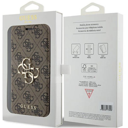 Guess 4G Metal Logo case for iPhone 15 Pro - brown_6