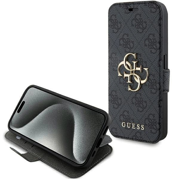 Guess 4G Metal Logo case for iPhone 15 Pro - gray_0