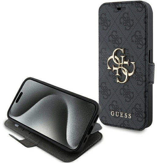 Guess 4G Metal Logo case for iPhone 15 Pro - gray_0