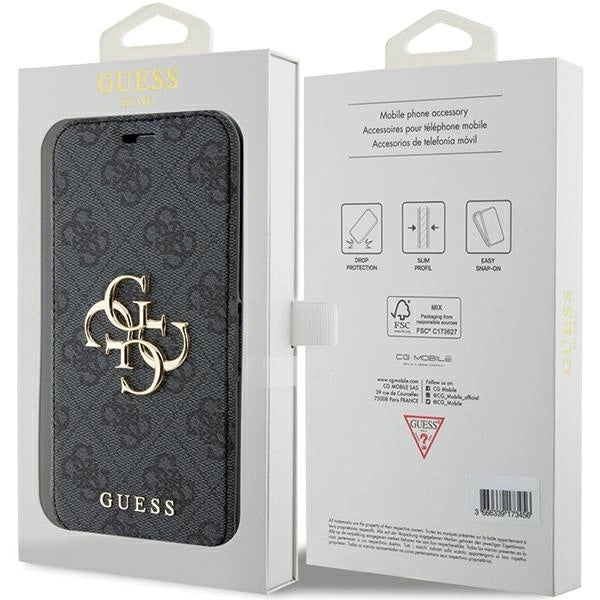 Guess 4G Metal Logo case for iPhone 15 Pro - gray_6