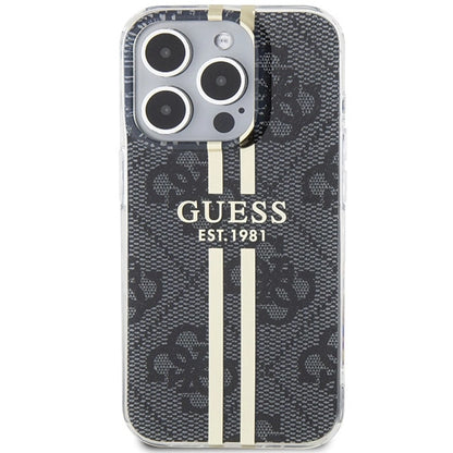 Guess IML 4G Gold Stripe case for iPhone 15 Pro - black_2
