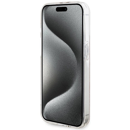 Guess IML 4G Gold Stripe case for iPhone 15 Pro - pink_4