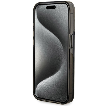 Guess Liquid Glitter Gold Stripes case for iPhone 15 Pro - black_4