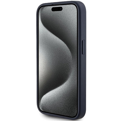 Guess 4G Triangle Metal Logo case for iPhone 15 Pro - blue_4