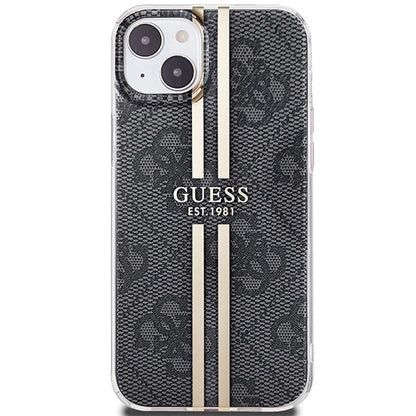 Guess IML 4G Gold Stripe case for iPhone 15 Plus / 14 Plus - black_2