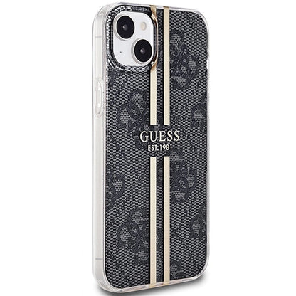 Guess IML 4G Gold Stripe case for iPhone 15 Plus / 14 Plus - black_3