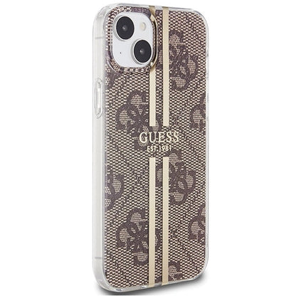 Guess IML 4G Gold Stripe case for iPhone 15 Plus / 14 Plus - brown_3