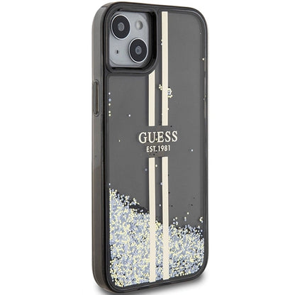 Guess Liquid Glitter Gold Stripes case for iPhone 15 Plus / 14 Plus - black_3