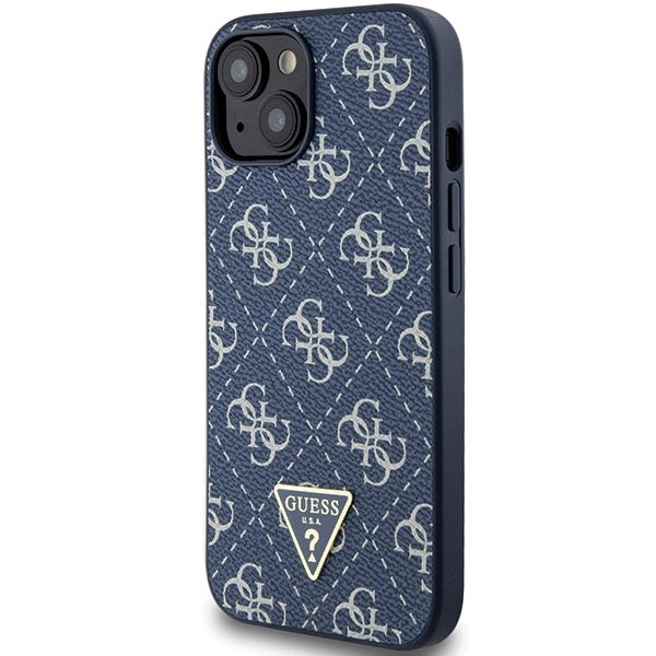 Guess 4G Triangle Metal Logo case for iPhone 15 Plus / 14 Plus - blue_1