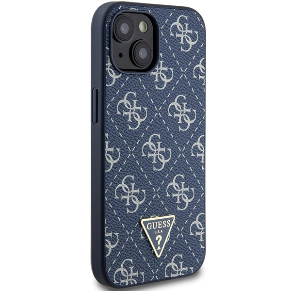 Guess 4G Triangle Metal Logo case for iPhone 15 Plus / 14 Plus - blue_3