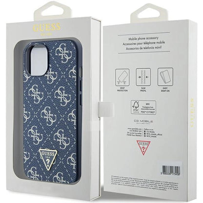 Guess 4G Triangle Metal Logo case for iPhone 15 Plus / 14 Plus - blue_7