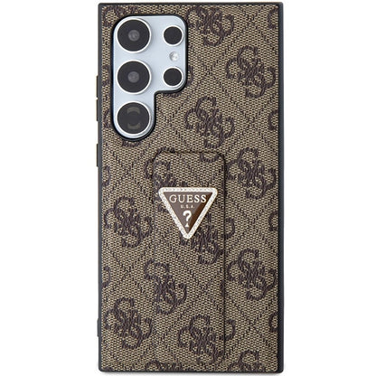 Guess GUHCS24LPGS4TDW S24 Ultra S928 brown/brown hardcase Grip Stand 4G Triangle Strass_2