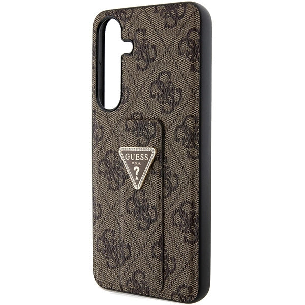 Guess GUHCS24SPGS4TDW S24 S921 brown/brown hardcase Grip Stand 4G Triangle Strass_5