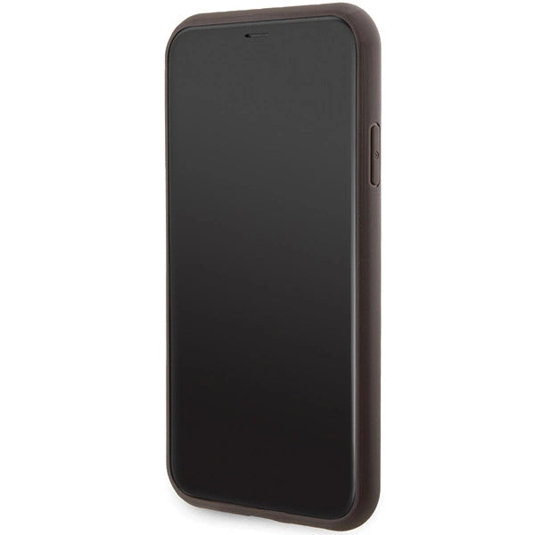 Guess GUHMN61G4GFRW iPhone 11 6.1" / Xr brown/brown hardcase 4G Collection Leather Metal Logo MagSafe_4