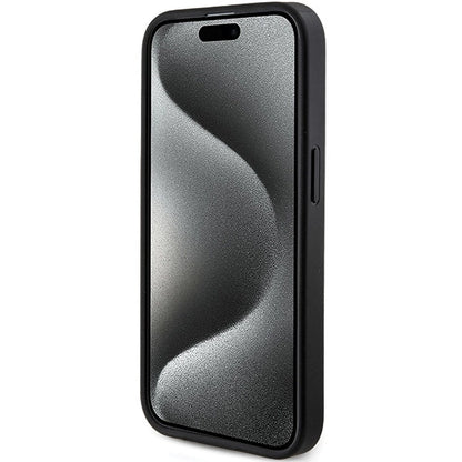 Guess 4G Collection Leather Metal Logo MagSafe Case for iPhone 14 Pro Max - Black_4