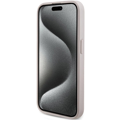 Guess 4G Collection Leather Metal Logo MagSafe Case for iPhone 14 Pro Max - Pink_4