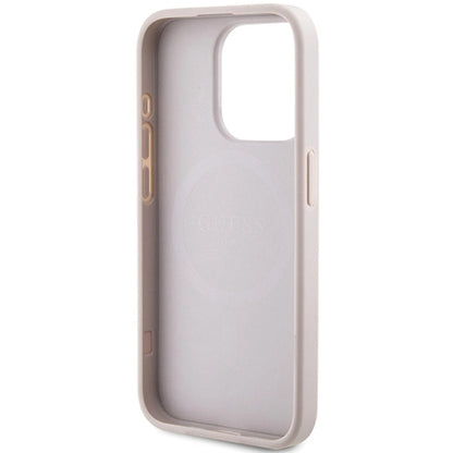 Guess 4G Collection Leather Metal Logo MagSafe Case for iPhone 14 Pro Max - Pink_6