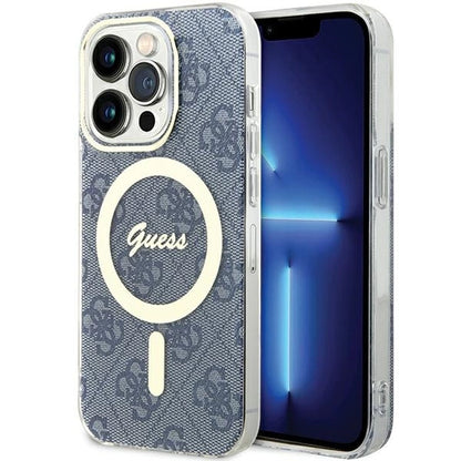 Guess IML 4G MagSafe case for iPhone 15 Pro - blue_0