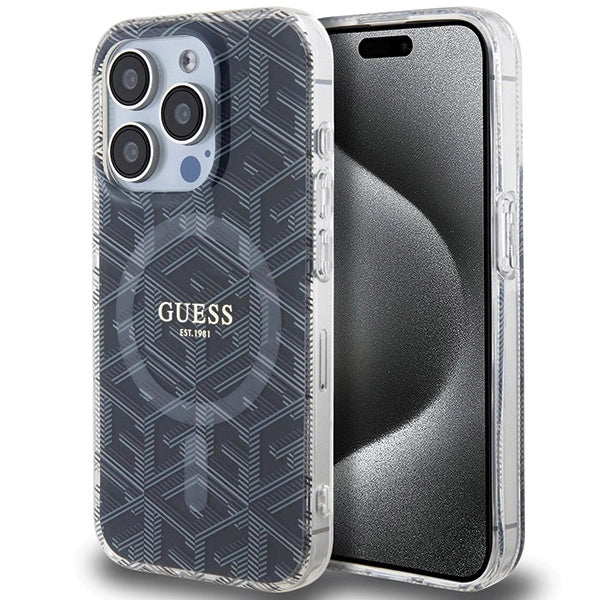 Guess IML GCube MagSafe case for iPhone 15 Pro - black_0