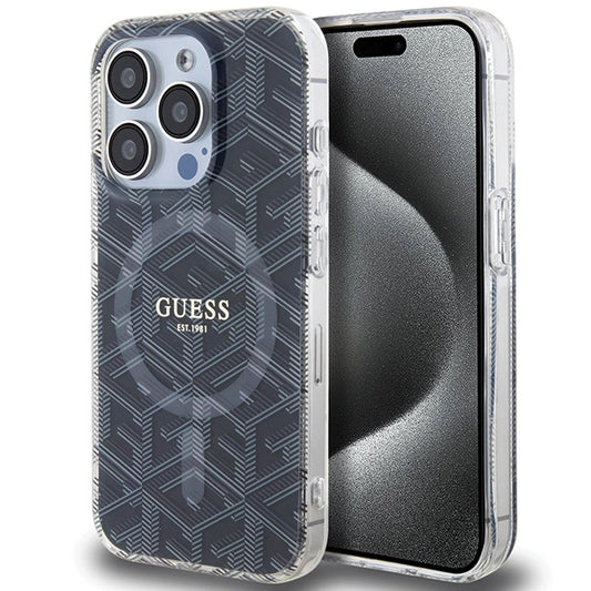 Guess IML GCube MagSafe case for iPhone 15 Pro - black_0