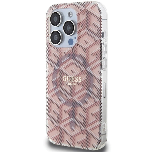 Guess IML GCube MagSafe case for iPhone 15 Pro - pink_1