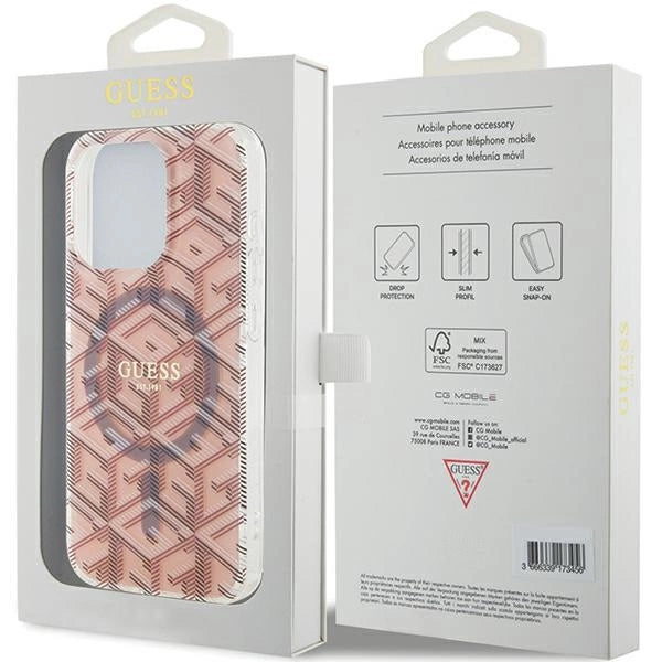 Guess IML GCube MagSafe case for iPhone 15 Pro - pink_7