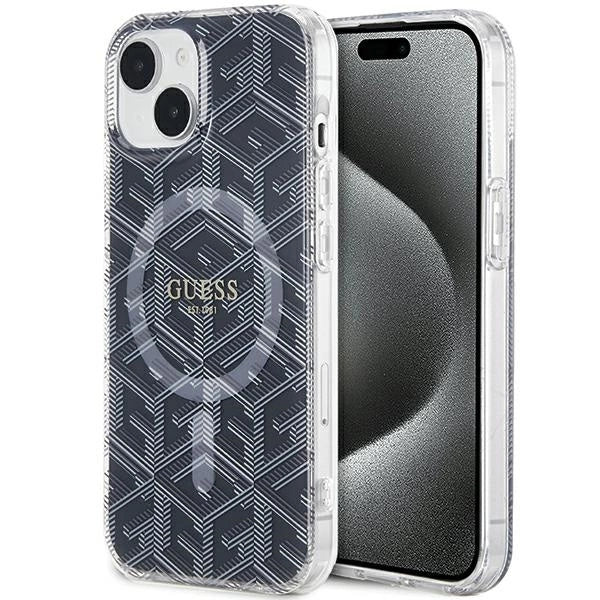 Guess IML GCube MagSafe case for iPhone 15 Plus / 14 Plus - black_0