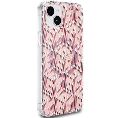 Guess IML GCube MagSafe case for iPhone 15 Plus / 14 Plus - pink_3