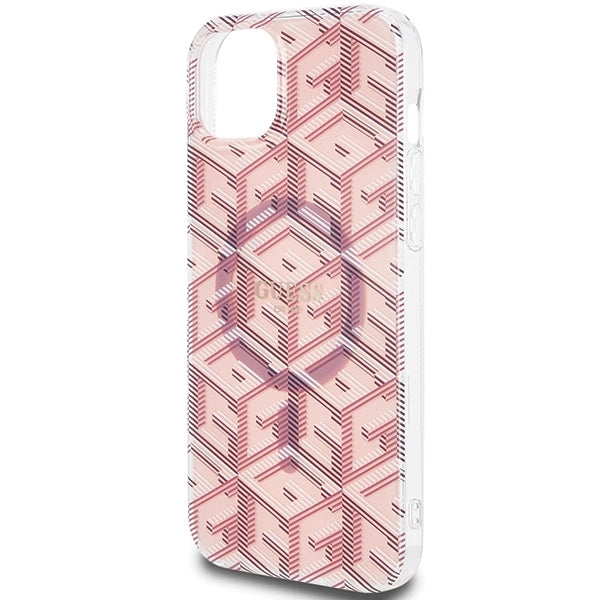Guess IML GCube MagSafe case for iPhone 15 Plus / 14 Plus - pink_5
