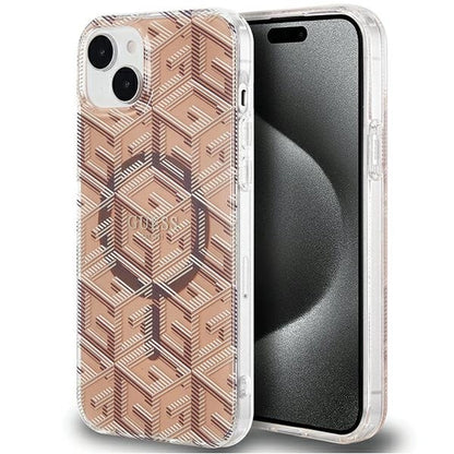 Guess IML GCube MagSafe case for iPhone 15 Plus / 14 Plus - brown_0