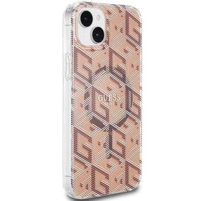 Guess IML GCube MagSafe case for iPhone 15 Plus / 14 Plus - brown_3