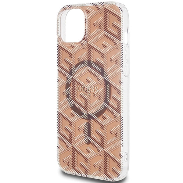 Guess IML GCube MagSafe case for iPhone 15 Plus / 14 Plus - brown_5