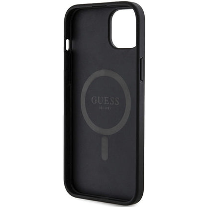 Guess 4G Collection Leather Metal Logo MagSafe Case for iPhone 15/14/13 - Black_6