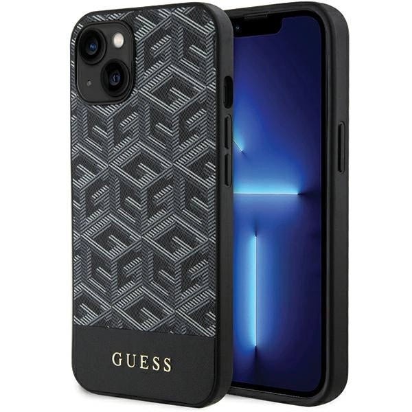 Guess GCube Stripes MagSafe case for iPhone 15 / 14 / 13 - black_0