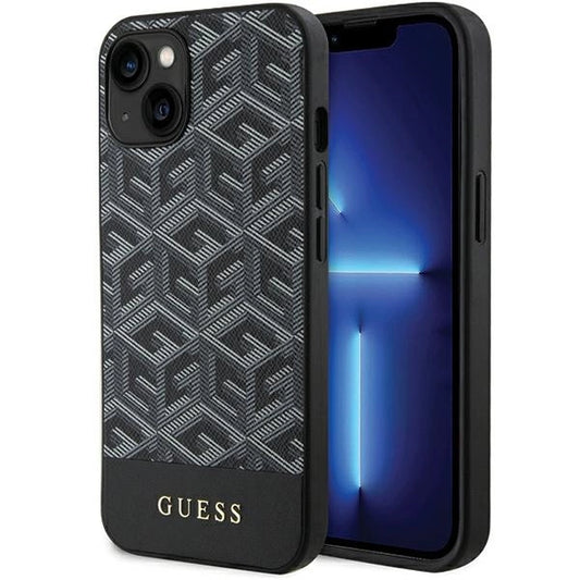 Guess GCube Stripes MagSafe case for iPhone 15 / 14 / 13 - black_0