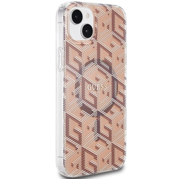 Guess IML GCube MagSafe case for iPhone 15 / 14 / 13 - brown_3