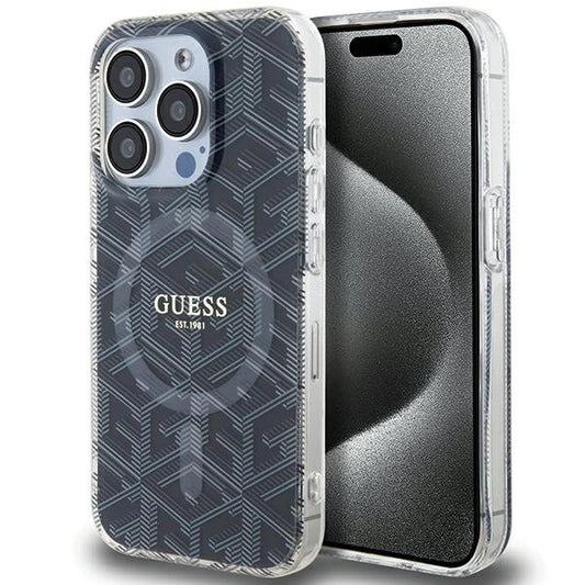 Guess IML GCube MagSafe case for iPhone 15 Pro Max - black_0