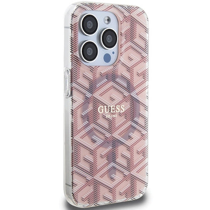 Guess IML GCube MagSafe case for iPhone 15 Pro Max - pink_3