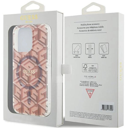 Guess IML GCube MagSafe case for iPhone 15 Pro Max - pink_7