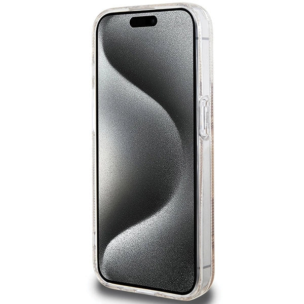 Guess IML GCube MagSafe case for iPhone 15 Pro Max - brown_4