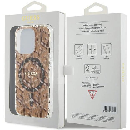 Guess IML GCube MagSafe case for iPhone 15 Pro Max - brown_7