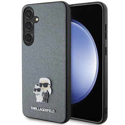 Karl Lagerfeld KLHCS24MPSAKCMPG S24+ S926 hardcase gray/gray Saffiano Karl &amp; Choupette Metal Pin_0