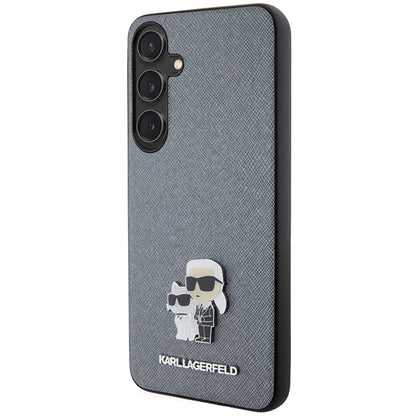 Karl Lagerfeld KLHCS24MPSAKCMPG S24+ S926 hardcase gray/gray Saffiano Karl &amp; Choupette Metal Pin_1