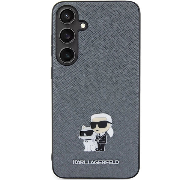Karl Lagerfeld KLHCS24MPSAKCMPG S24+ S926 hardcase gray/gray Saffiano Karl &amp; Choupette Metal Pin_2