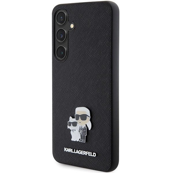 Karl Lagerfeld KLHCS24MPSAKCMPK S24+ S926 hardcase black/black Saffiano Karl &amp; Choupette Metal Pin_1